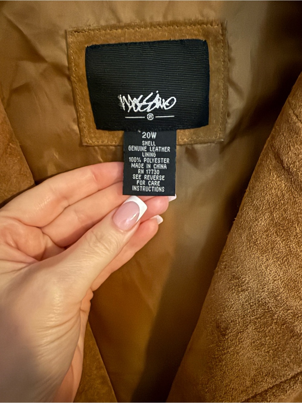 Mossimo Suede Button-Front Brown Jacket - Picture 3 of 3